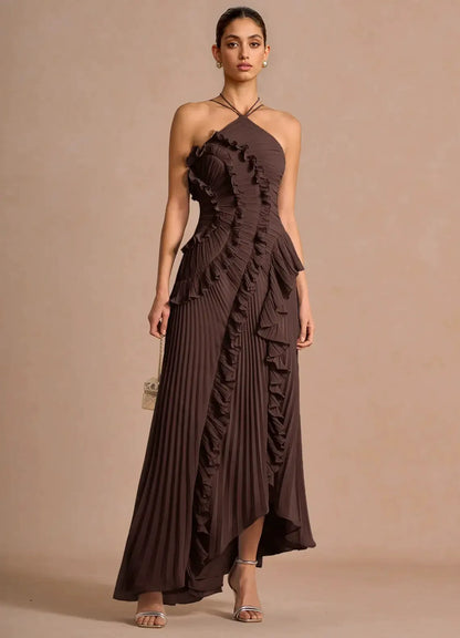 LIYANA | Vestido de volantes en espiral