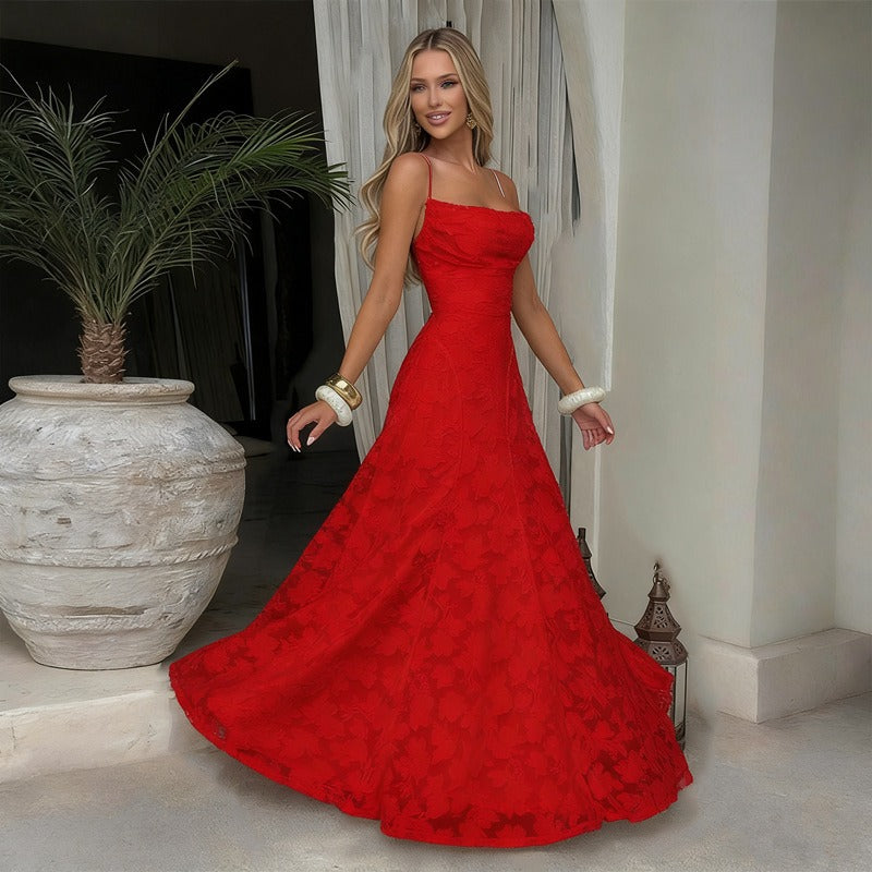 SOFIA | Vestido maxi de encaje elegante