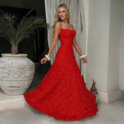 SOFIA | Vestido maxi de encaje elegante