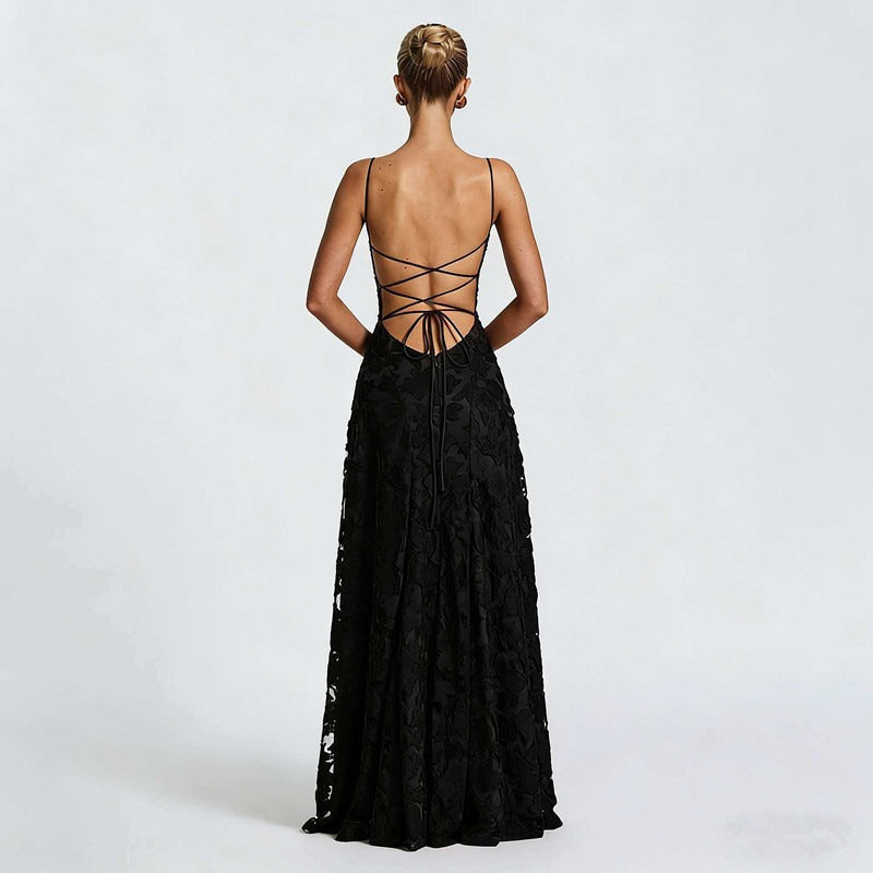 SOFIA | Vestido maxi de encaje elegante