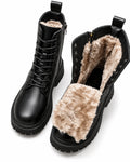 Delphine Botas de invierno negras de cuero