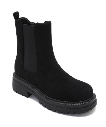 Botines Chelsea de ante Lania negros