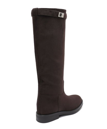 Botas de ante Mila marrón oscuro