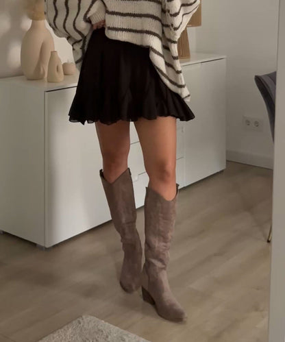 Botas cowboy Selenay taupe altas