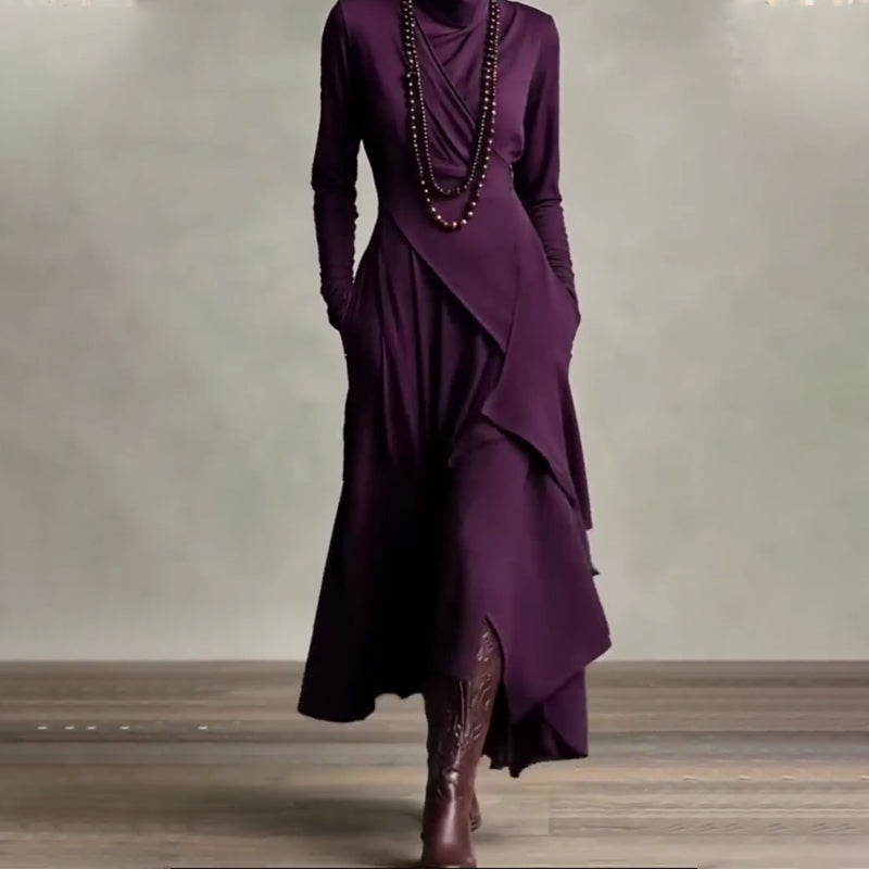 ELIZABETH | VESTIDO LARGO DRAPEADO