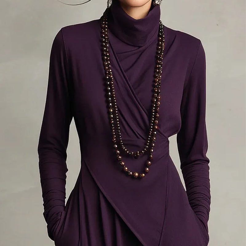 ELIZABETH | VESTIDO LARGO DRAPEADO
