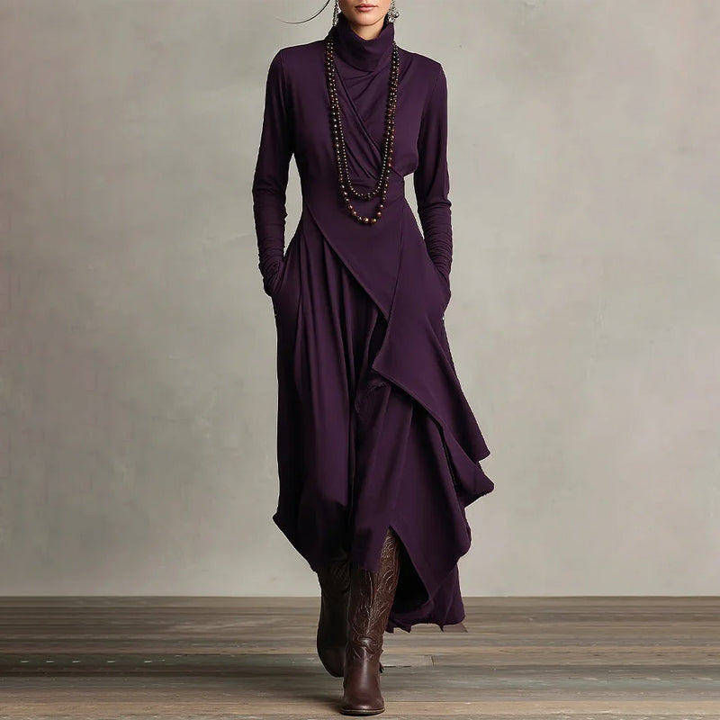 ELIZABETH | VESTIDO LARGO DRAPEADO