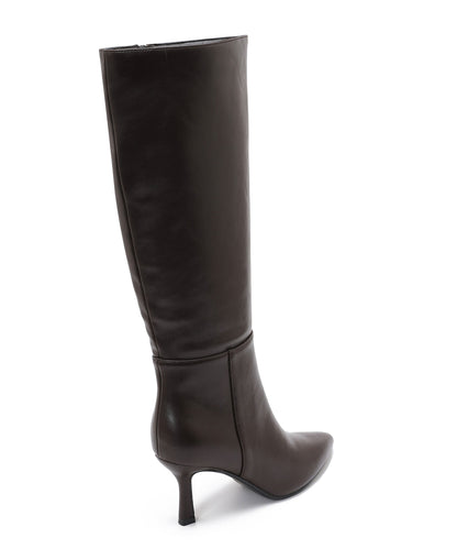 Zapatos de tacón bajo tipo kitten de cuero Ziana, marrón