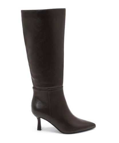 Zapatos de tacón bajo tipo kitten de cuero Ziana, marrón
